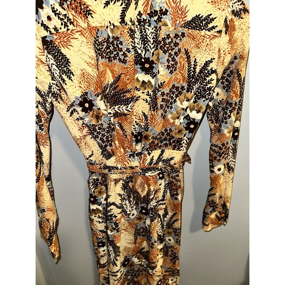 70s JT Dress Co by Jody of California Polyester Midi Dress Floral Wrap Boho VTG - Picture 7 of 9